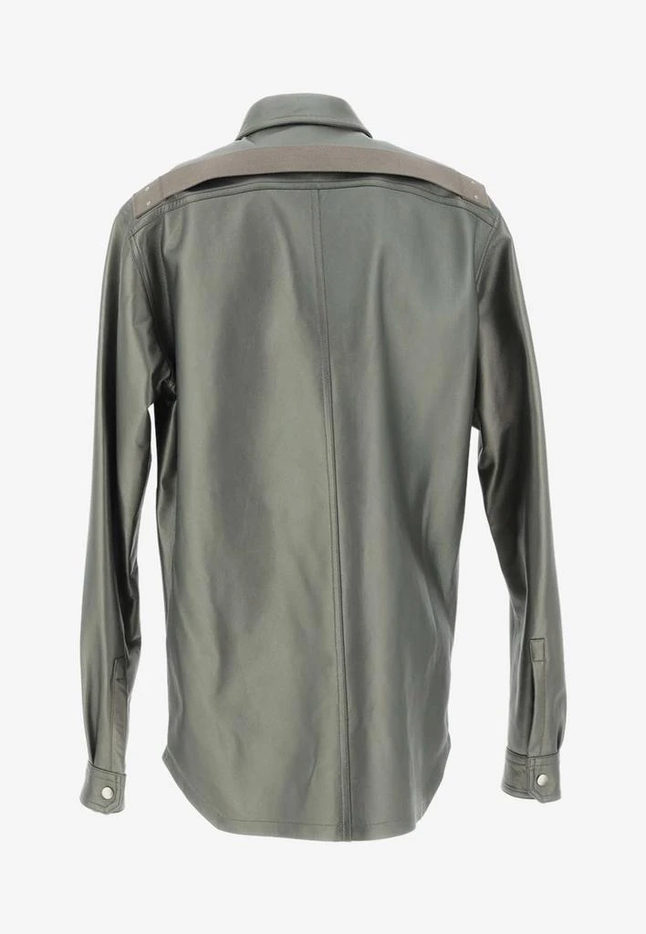 商品Rick Owens|Metallic Leather Overshirt,价格¥18939,第2张图片详细描述