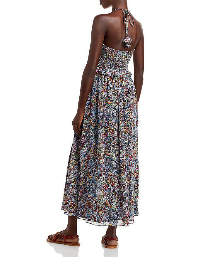 商品AQUA|Paisley Smocked Halter Midi Dress - 100% Exclusive,价格¥276,第6张图片详细描述