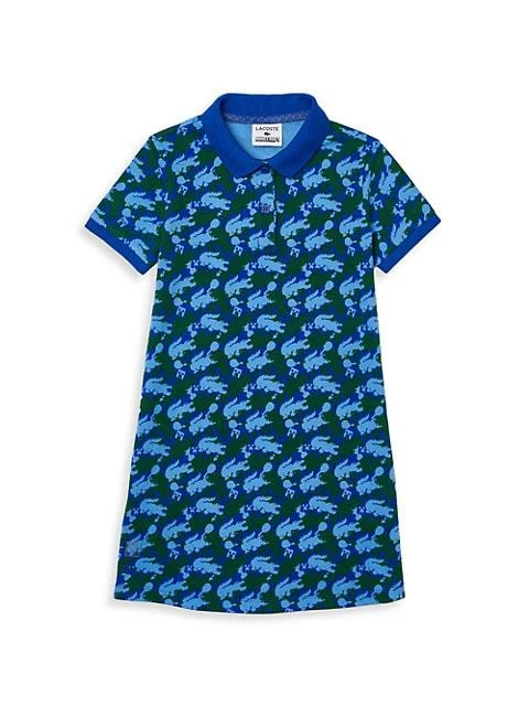 商品Lacoste|Little Girl's & Girl's Lacoste x Minecraft Print Piqué Polo Dress,价格¥319,第1张图片