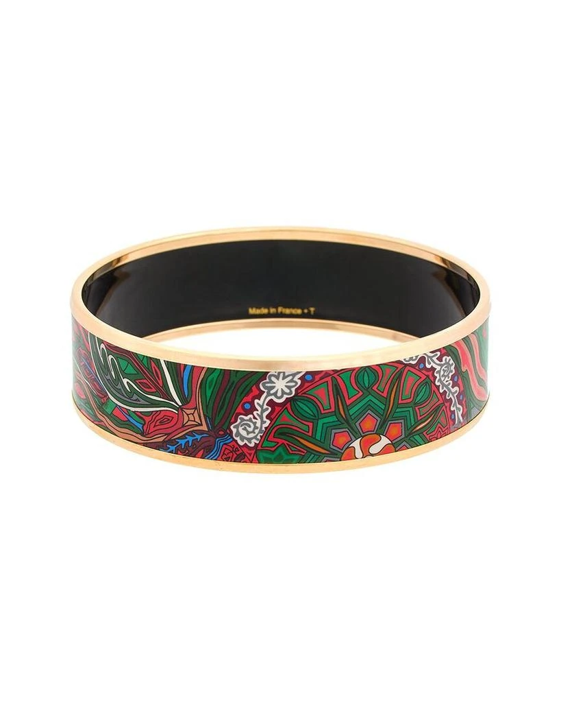 商品[二手商品] Hermes|Hermes Plated Du Vent L Folk Painted Enamel Bangle (Authentic Pre-Owned),价格¥3157,第2张图片详细描述