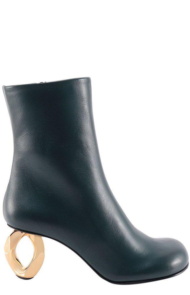 商品JW Anderson|JW Anderson Zipped Mid-Heeled Boots,价格¥3125,第1张图片