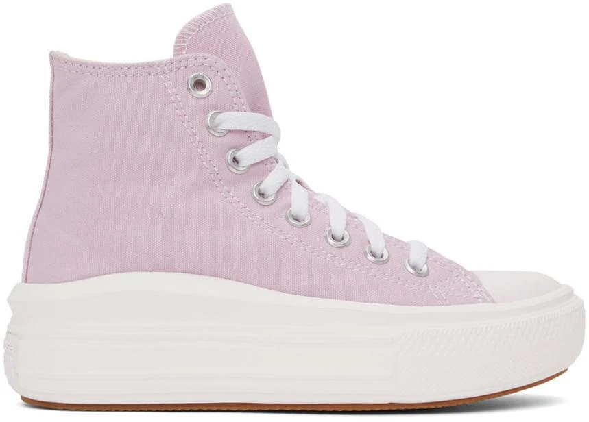 商品Converse|Pink All Star Move Hi Top Sneakers,价格¥366,第1张图片