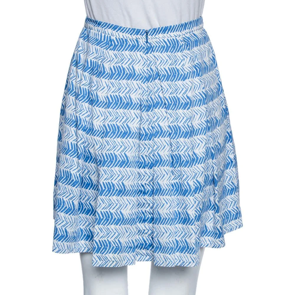 商品[二手商品] Weekend Max Mara|Weekend Max Mara White/Blue Printed Cotton Pleated Mini Skirt XS,价格¥1005,第3张图片详细描述