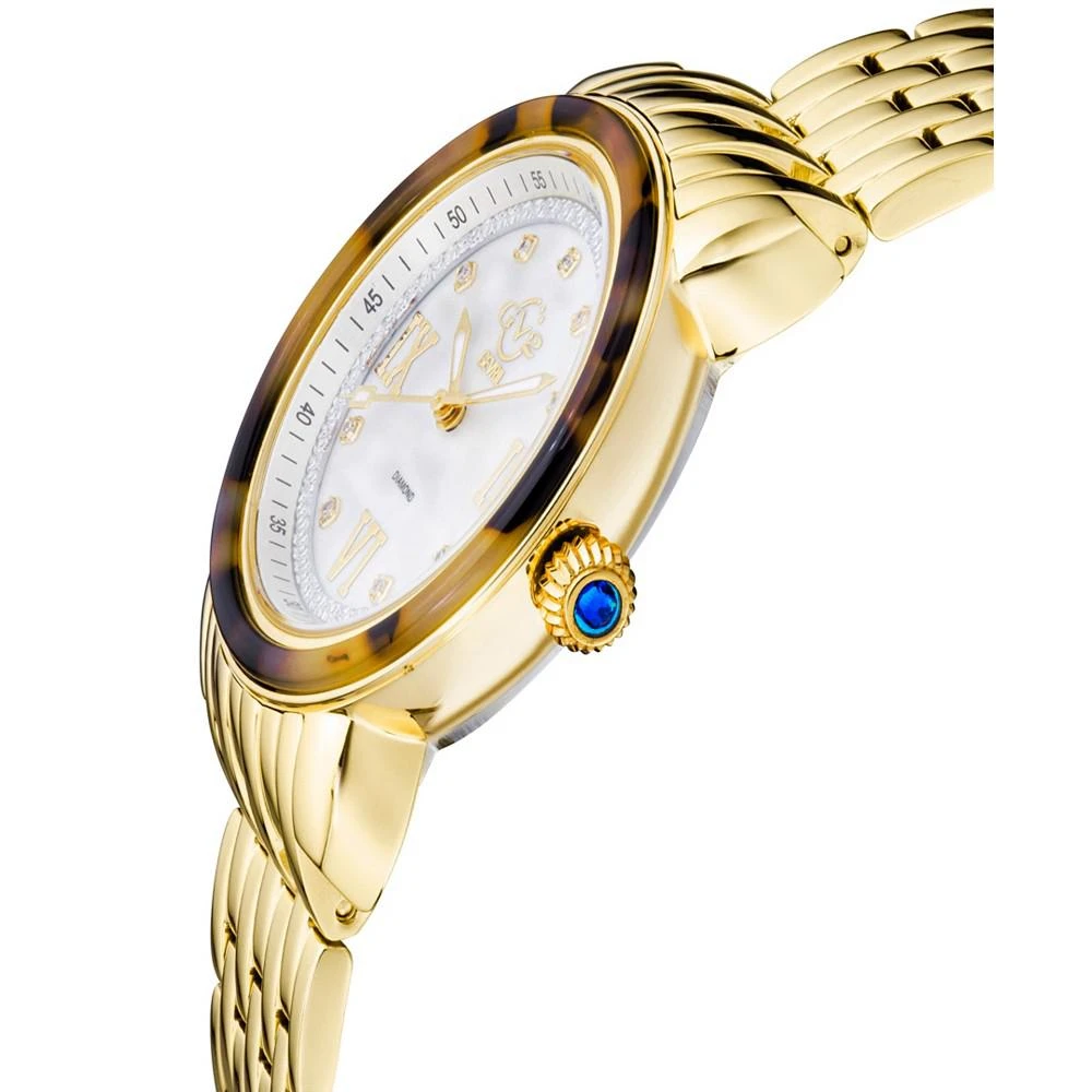 商品Gevril|Women's Marsala Tortoise Swiss Quartz Gold-Tone Stainless Steel Bracelet Watch 36mm,价格¥15018,第2张图片详细描述