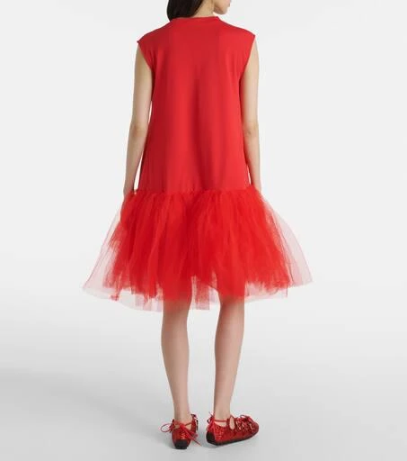 商品Simone Rocha|Tulle-trimmed cotton jersey minidress,价格¥5241,第3张图片详细描述