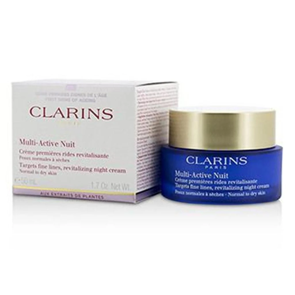 商品Clarins|206173 1.6 oz Multi-Active Night Targets Fine Lines Revitalizing Night Cream for Normal to Dry Skin,价格¥558,第1张图片