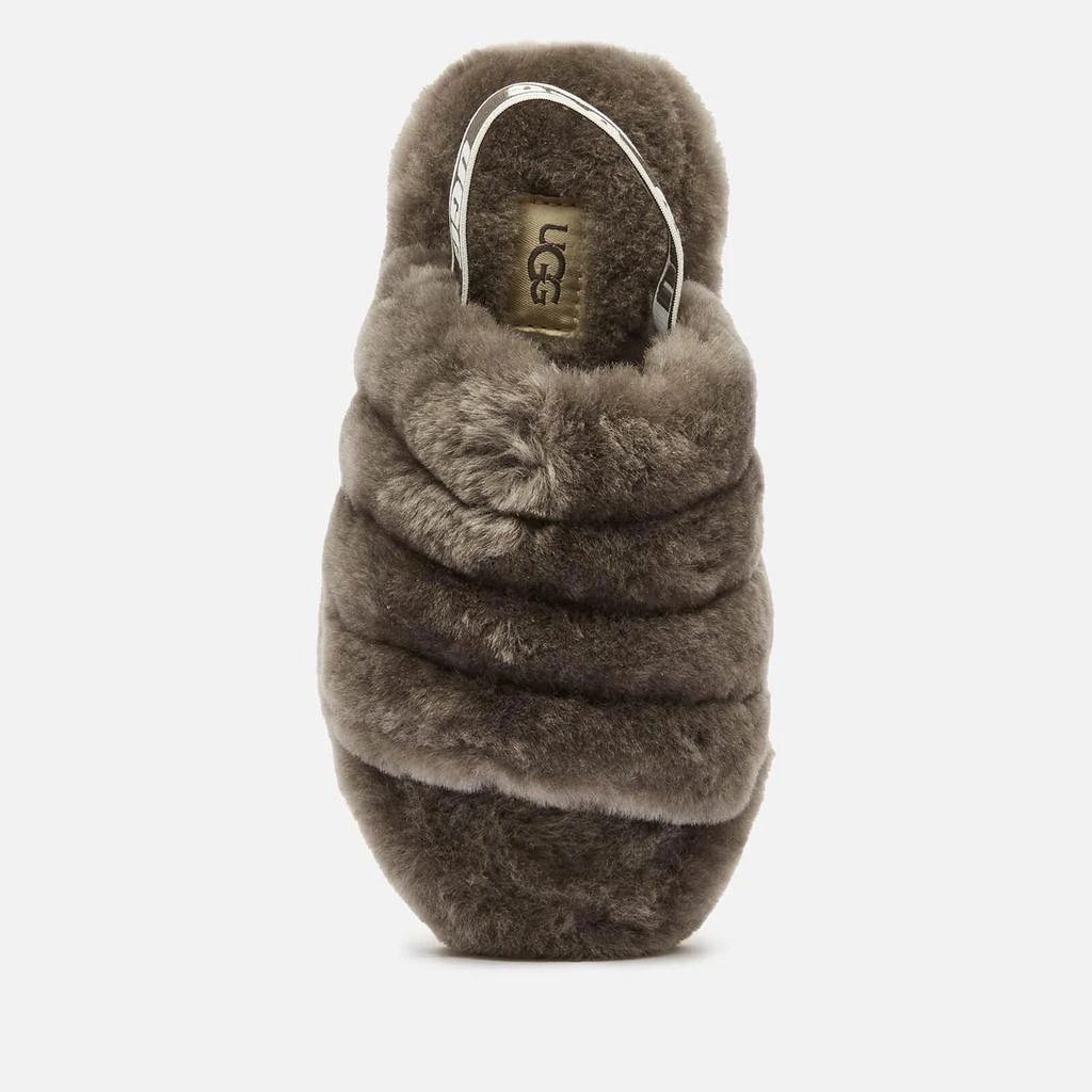 商品UGG|UGG Kids' Fluff Yeah Slide Slippers - Charcoal,价格¥253,第3张图片详细描述