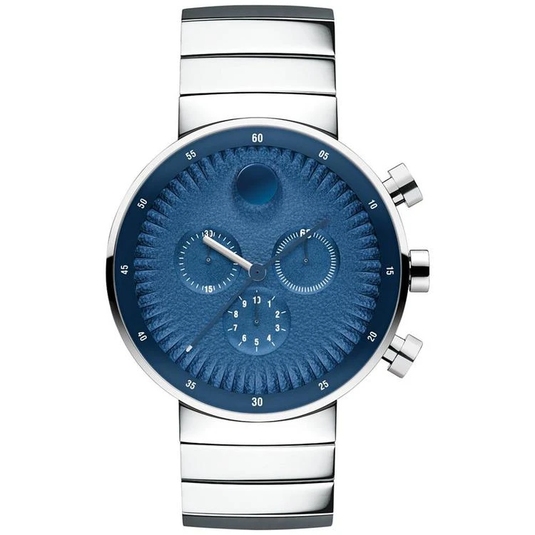 商品Movado|Men's Swiss Chronograph Edge Stainless Steel Bracelet Watch 42mm 3680030,价格¥6956,第1张图片