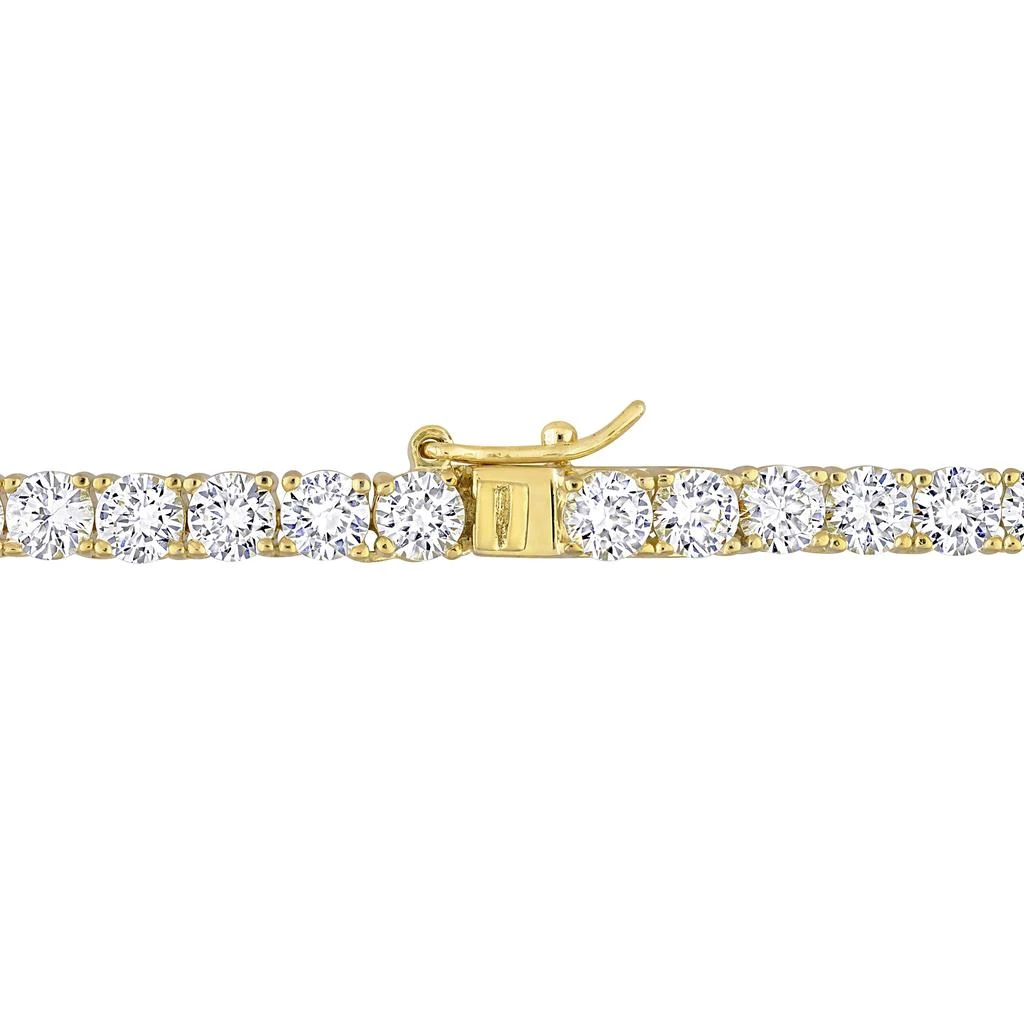 商品Mimi & Max|47 1/4ct TGW Created White Sapphire Tennis Bracelet and Necklace Set Yellow Silver,价格¥1125,第5张图片详细描述