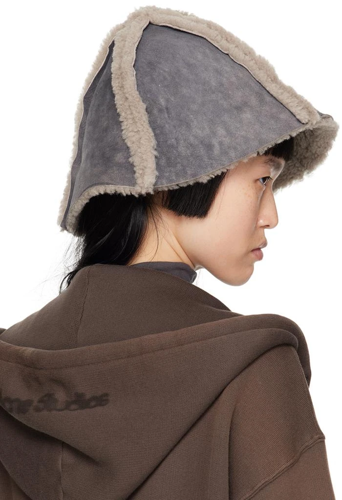 商品Acne Studios|Gray Shearling Bucket Hat,价格¥1725,第3张图片详细描述