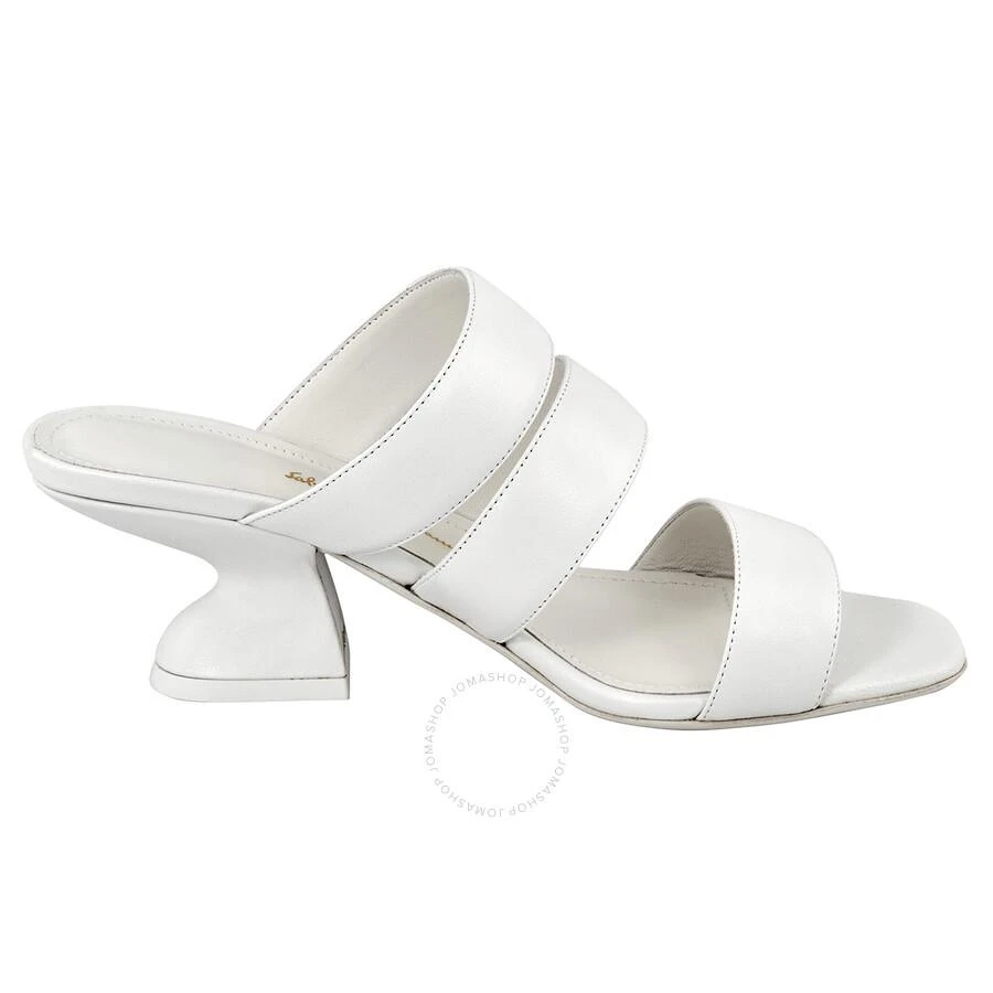 商品Salvatore Ferragamo|Salvatore Ferragamo Ladies Steffie White Leather Sandals,价格¥1393,第1张图片