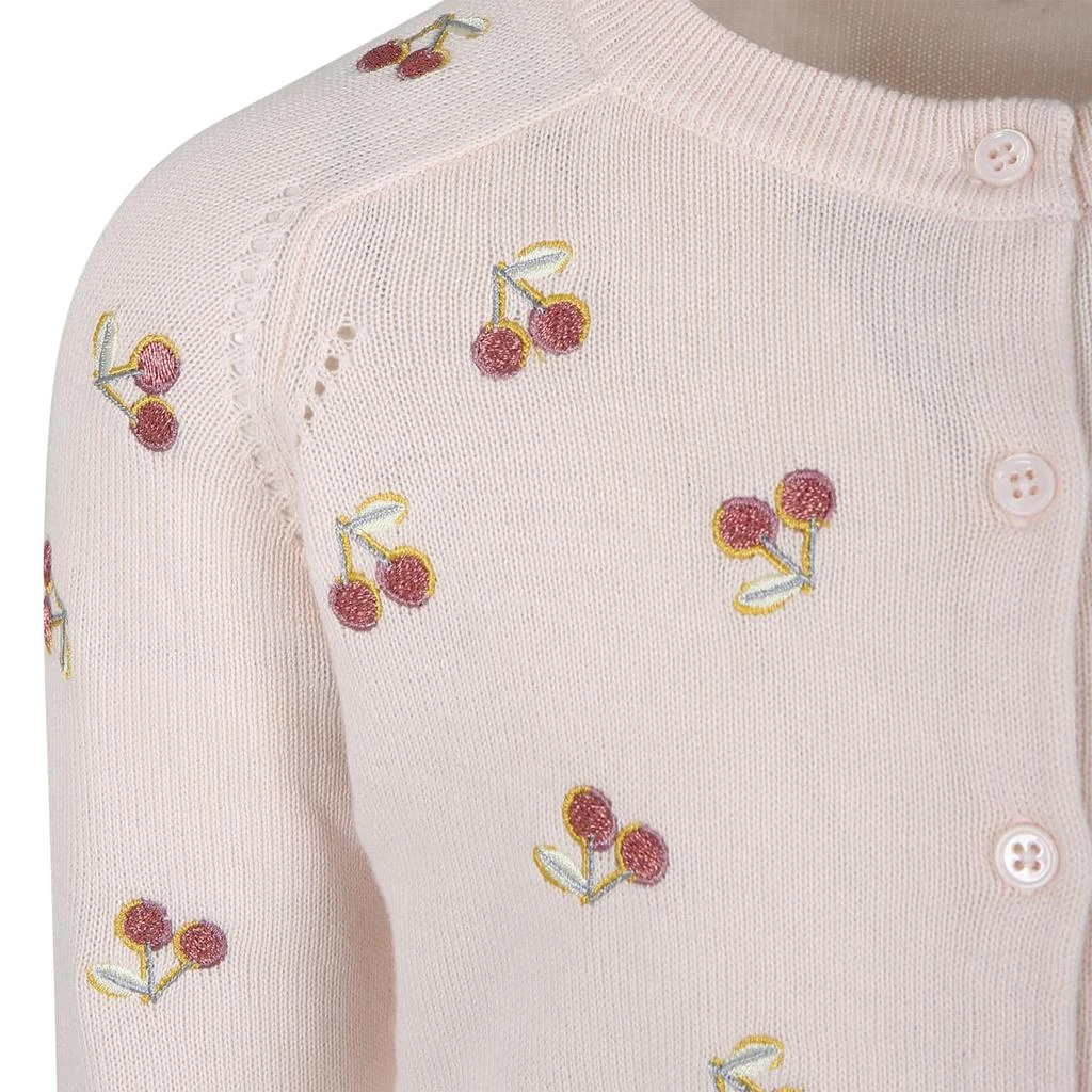商品Bonpoint|Pink Cardigan For Girl With Cherries,价格¥1452,第3张图片详细描述