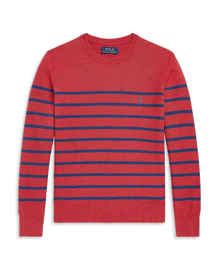商品Ralph Lauren| Boys' Striped Mesh-Knit Cotton Sweater - Little Kid,价格¥311,第1张图片