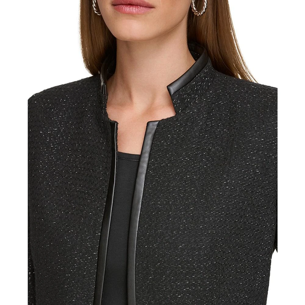 商品DKNY|Women's Lurex Open-Front Tweed Topper Jacket,价格¥401,第4张图片详细描述