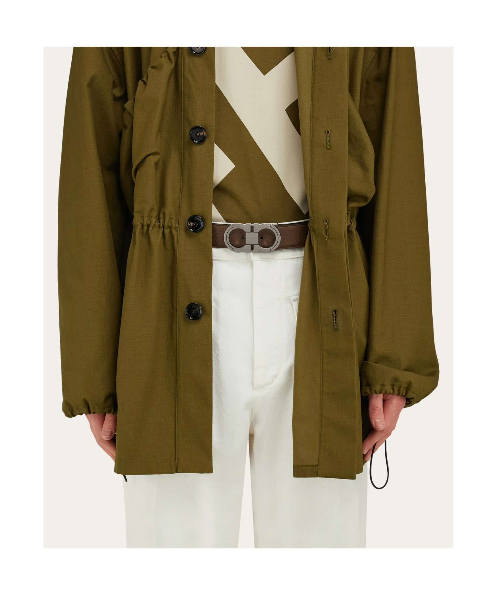 商品【商品预售7天】 Salvatore Ferragamo|Salvatore Ferragamo 男士腰带 670049780045 绿色,价格¥3314,第5张图片详细描述
