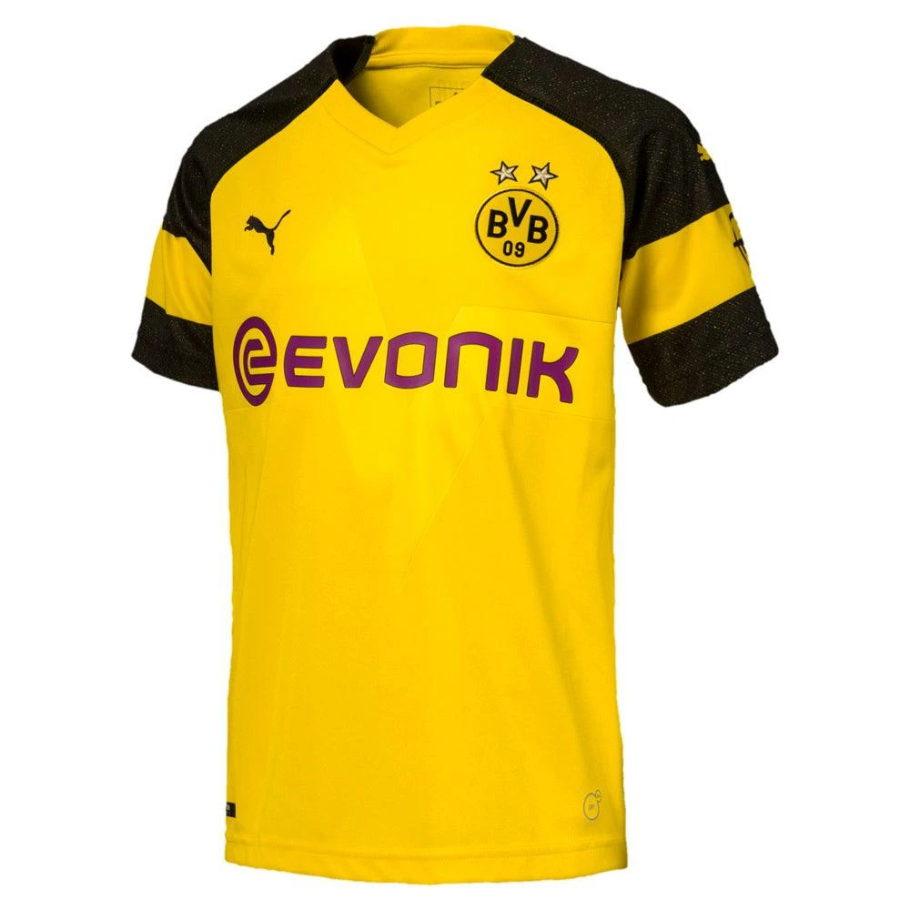 商品Puma|BVB Replica Home V Neck Short Sleeve Soccer Jersey (Youth),价格¥151,第1张图片