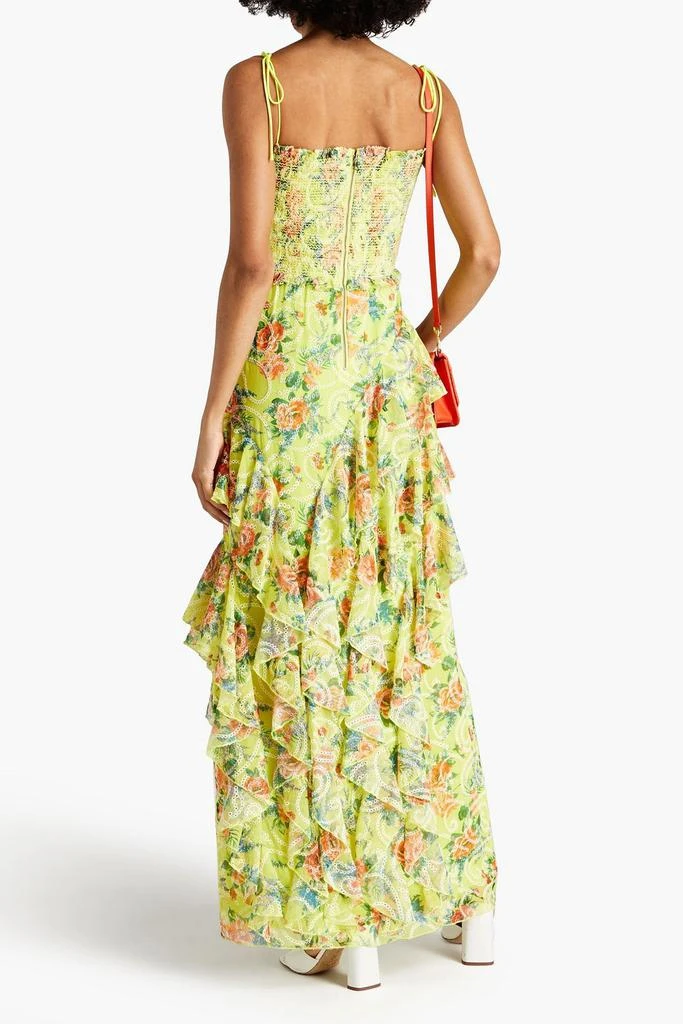 商品Alice + Olivia|Jocelyn ruffled floral-print broderie anglaise maxi dress,价格¥2005,第3张图片详细描述