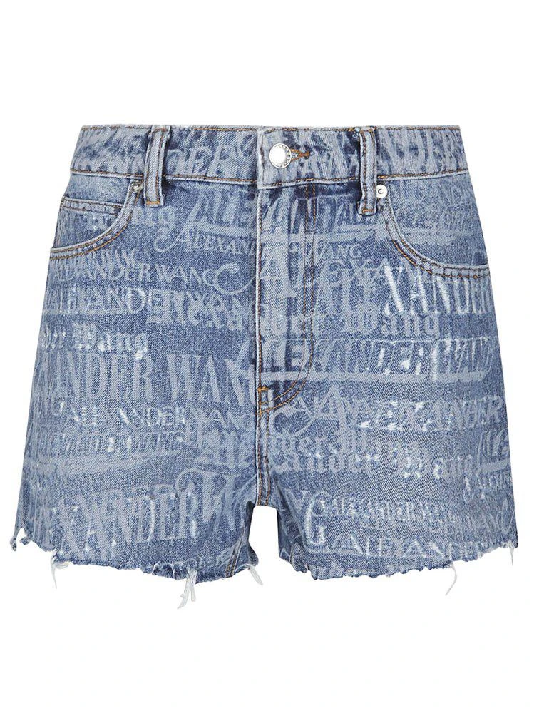 商品Alexander Wang|Alexander Wang All-Over Logo Shorts,价格¥2036,第1张图片