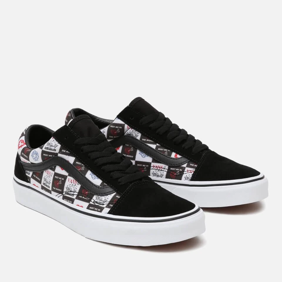 商品Vans|VANS MEN'S LOVE LETTERS OLD SKOOL TRAINERS - BLACK/TRUE WHITE,价格¥203,第2张图片详细描述