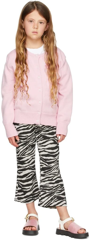 商品Mardi Mercredi Les Petits|Kids Beige & Black Zebra Flare Lounge Pants,价格¥311,第1张图片