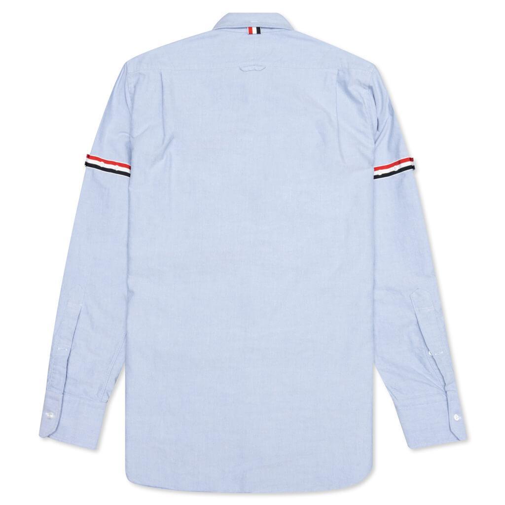 商品Thom Browne|Thom Browne Classic L/S Button Down Point Collar Shirt W/ GG Armband - Light Blue,价格¥3610,第4张图片详细描述