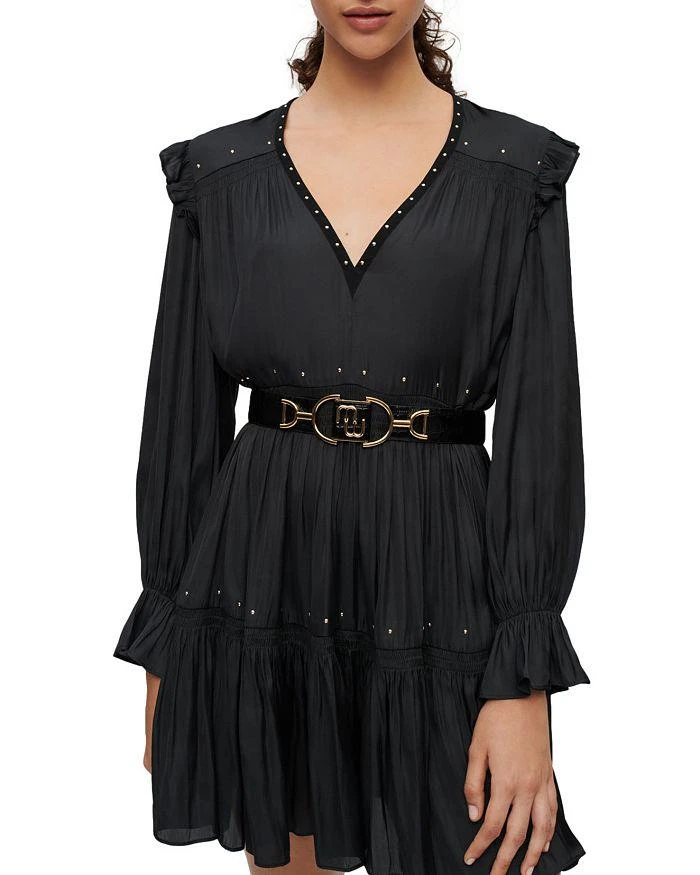 商品Maje|Rinode Studded Flowy Dress,价格¥1545,第5张图片详细描述