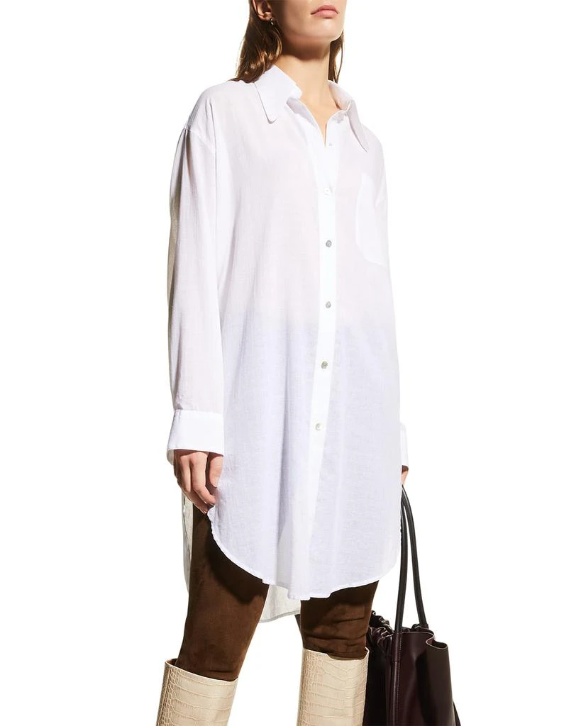 商品Vince|Long-Sleeve Short Mesh Shirtdress,价格¥488,第3张图片详细描述