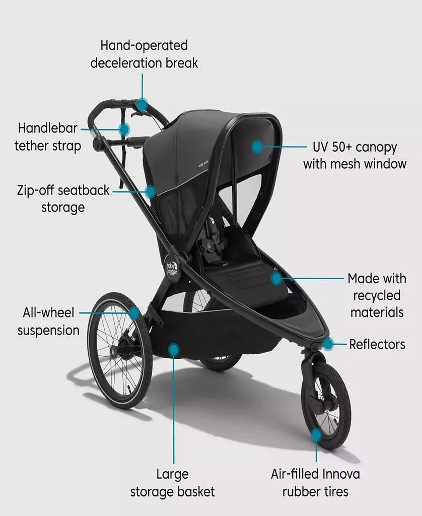 商品Baby Jogger|City Prix Jogger Bike Trailer,价格¥5235,第5张图片详细描述