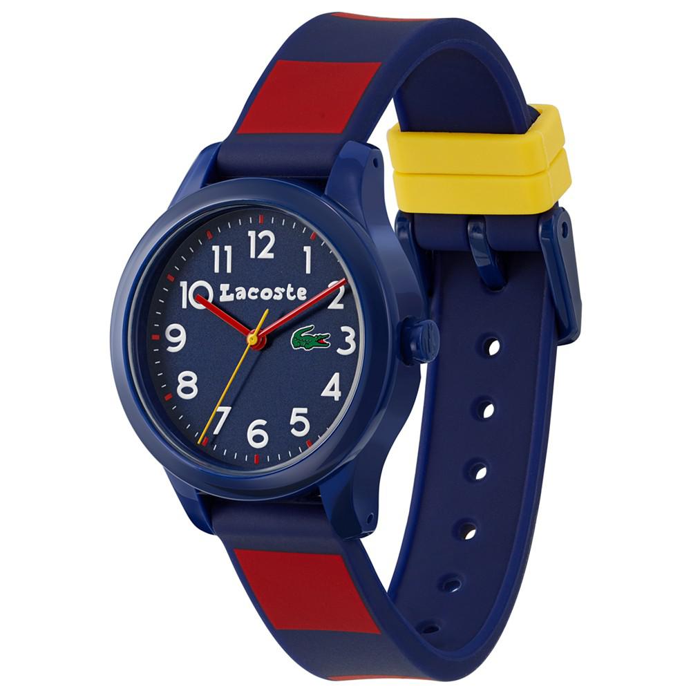 Kids' 12.12 Blue & Red Silicone Strap Watch 32mm商品第2张图片规格展示