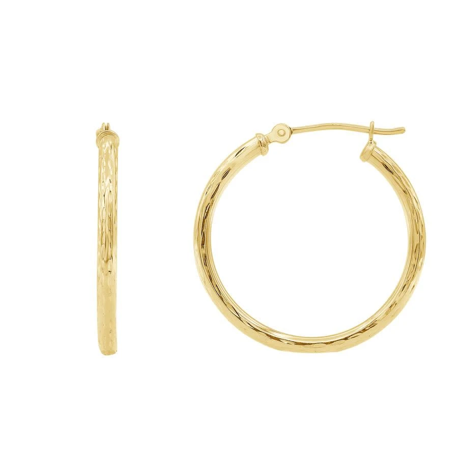 商品Diamondmuse|Diamond Muse 14KT White Gold Classy Hoop Earrings for Women for Women,价格¥1188,第1张图片