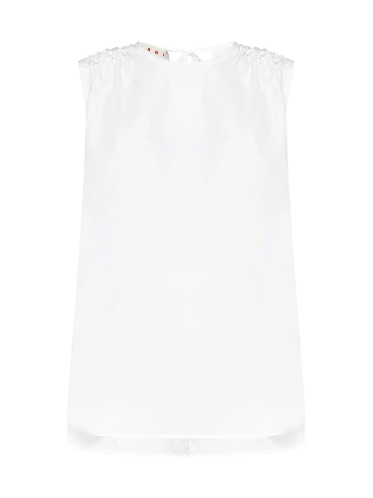 商品Marni|Marni Ruffled Detail Crewneck Sleeveless Top,价格¥1572,第1张图片