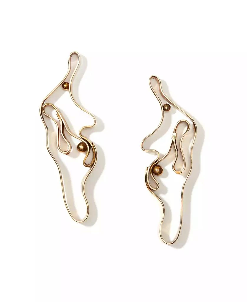 商品Nectar Nectar New York|Sharp Silhouette Gold Dangle Earrings,价格¥1282,第1张图片