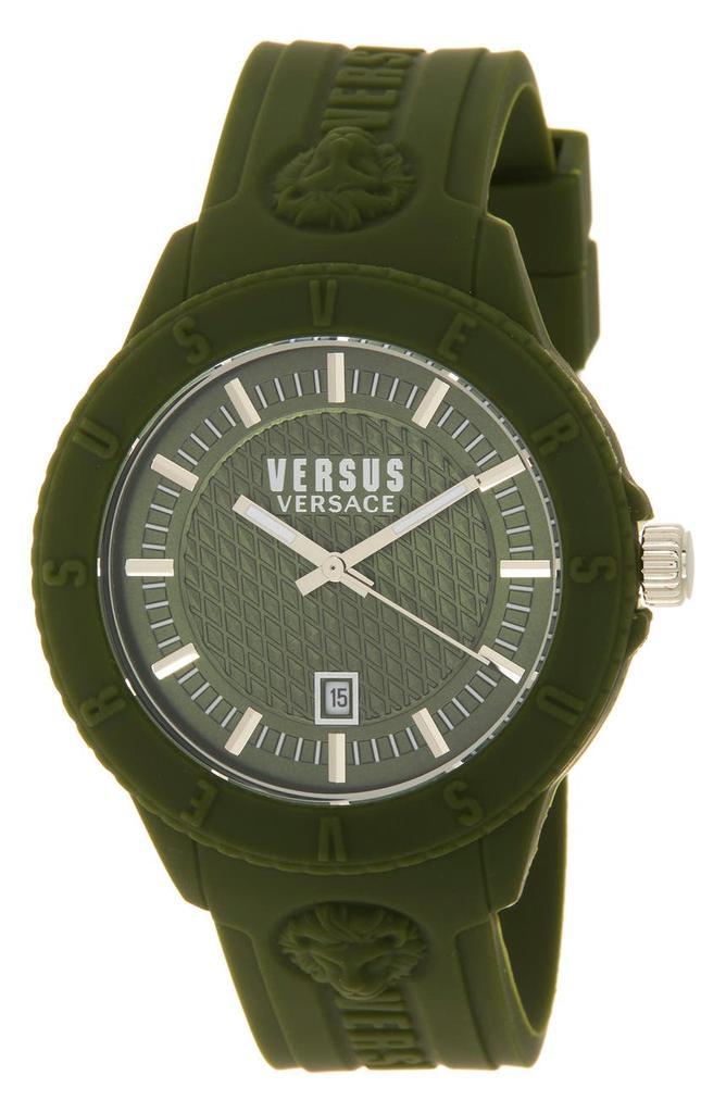 商品Versace|Men's Tokyo R Silicone Strap Watch, 43mm,价格¥554,第1张图片