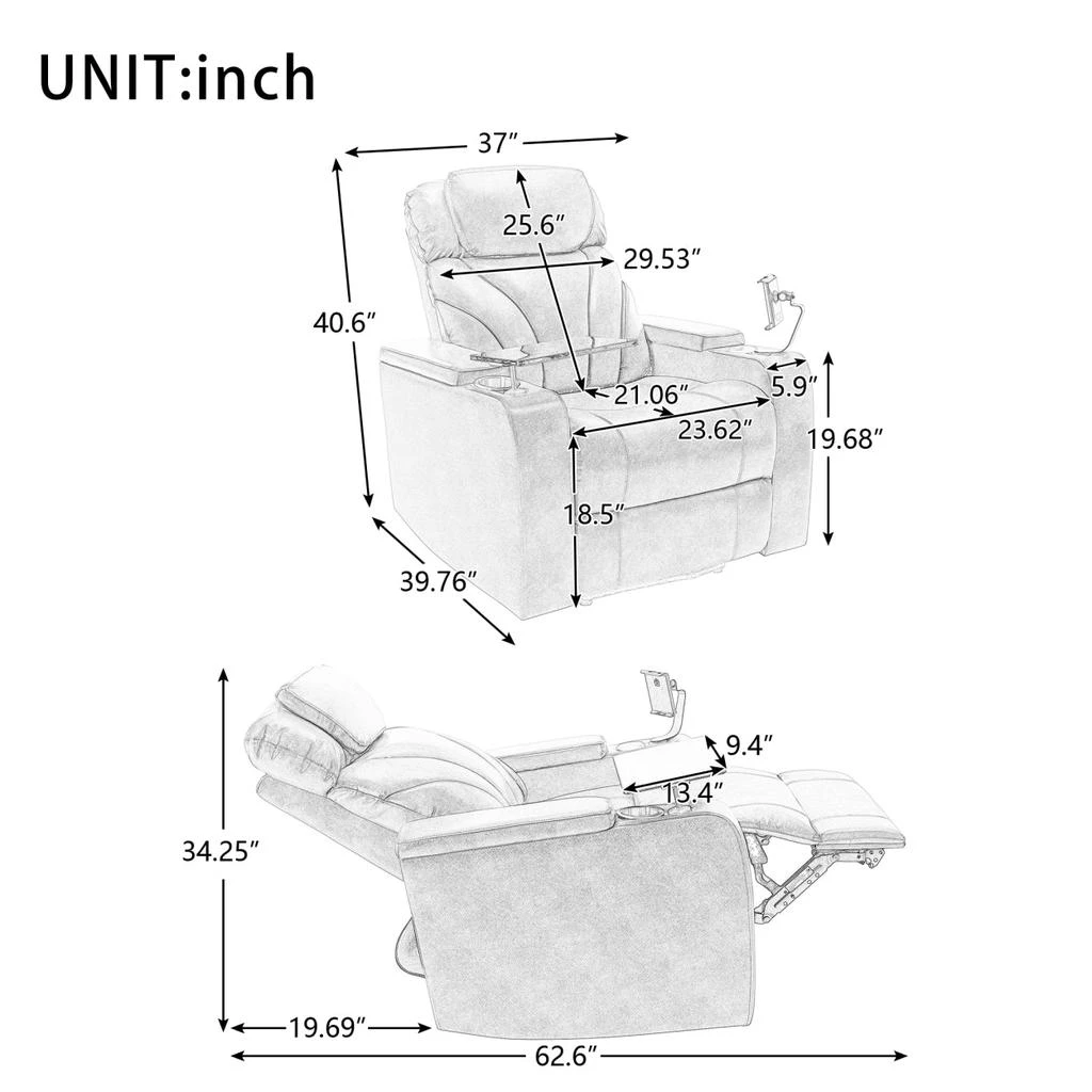 商品Simplie Fun|Power Motion Recliner,价格¥8794,第2张图片详细描述