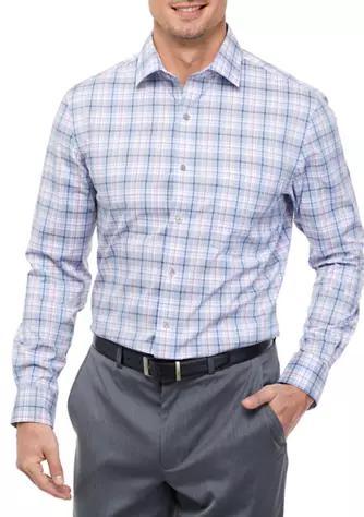 商品Van Heusen|Regular Fit Ultra Flex Plaid Dress Shirt,价格¥437,第1张图片