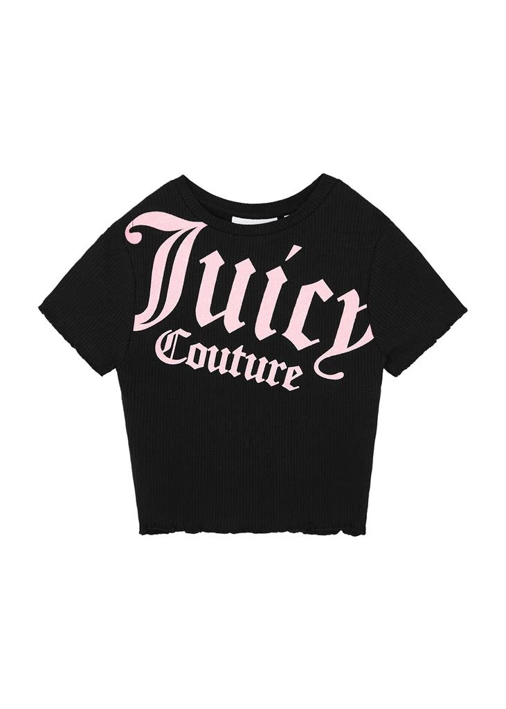 商品Juicy Couture|KIDS Black logo cotton-blend T-shirt (3-7 years),价格¥74,第1张图片