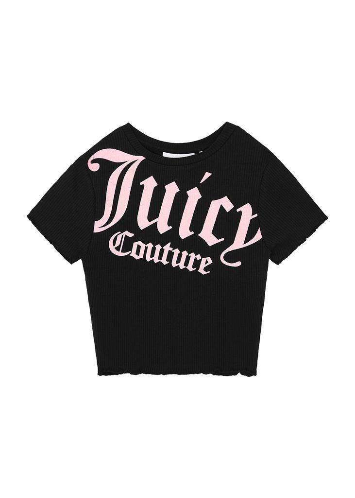 商品Juicy Couture|KIDS Black logo cotton-blend T-shirt (3-7 years),价格¥165,第1张图片