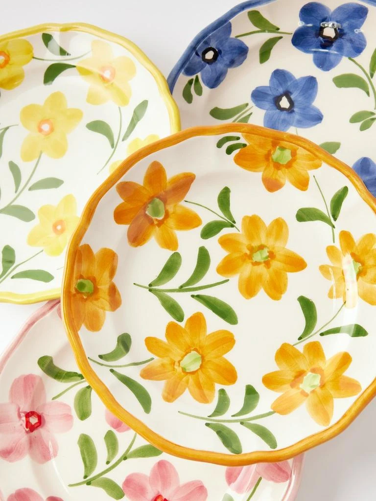 商品Les Ottomans|Set of four hand-painted ceramic side plates,价格¥1521,第3张图片详细描述