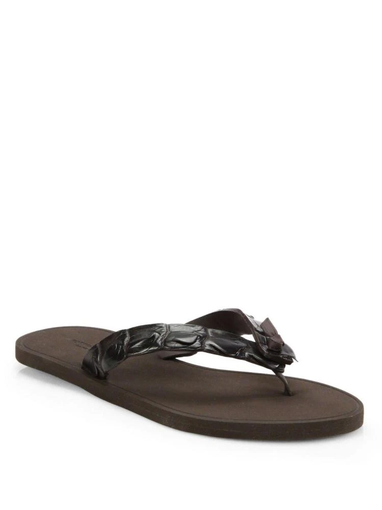 商品Bottega Veneta|Crocodile Thong Sandals,价格¥2324,第1张图片