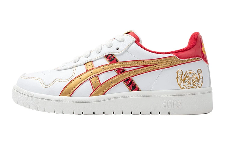 商品[国内直发] Asics|JAPAN S 虎年 休闲 防滑耐磨轻便 低帮 儿童板鞋 白金红 青少年,价格¥387,第1张图片