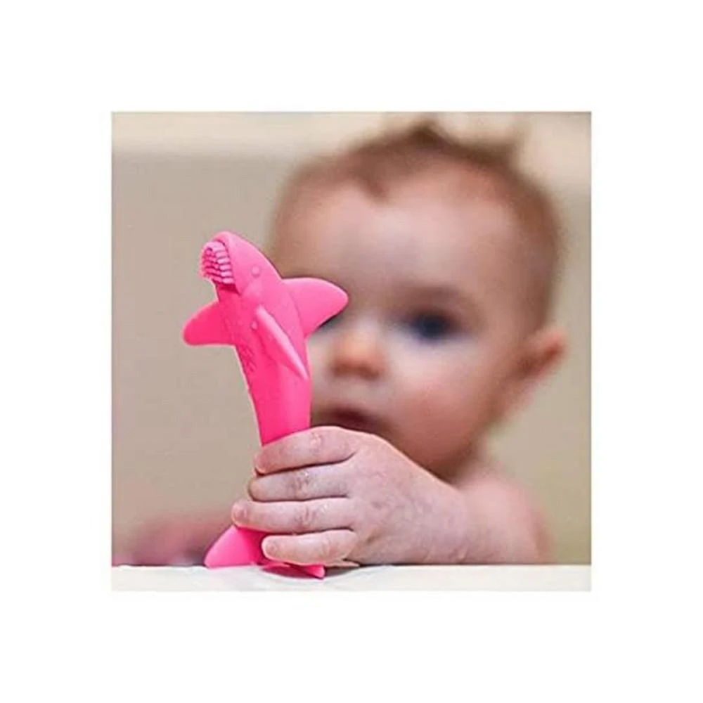 商品Nuby|Grooming Lil Shark Massaging Toothbrush, Pink,价格¥94,第2张图片详细描述