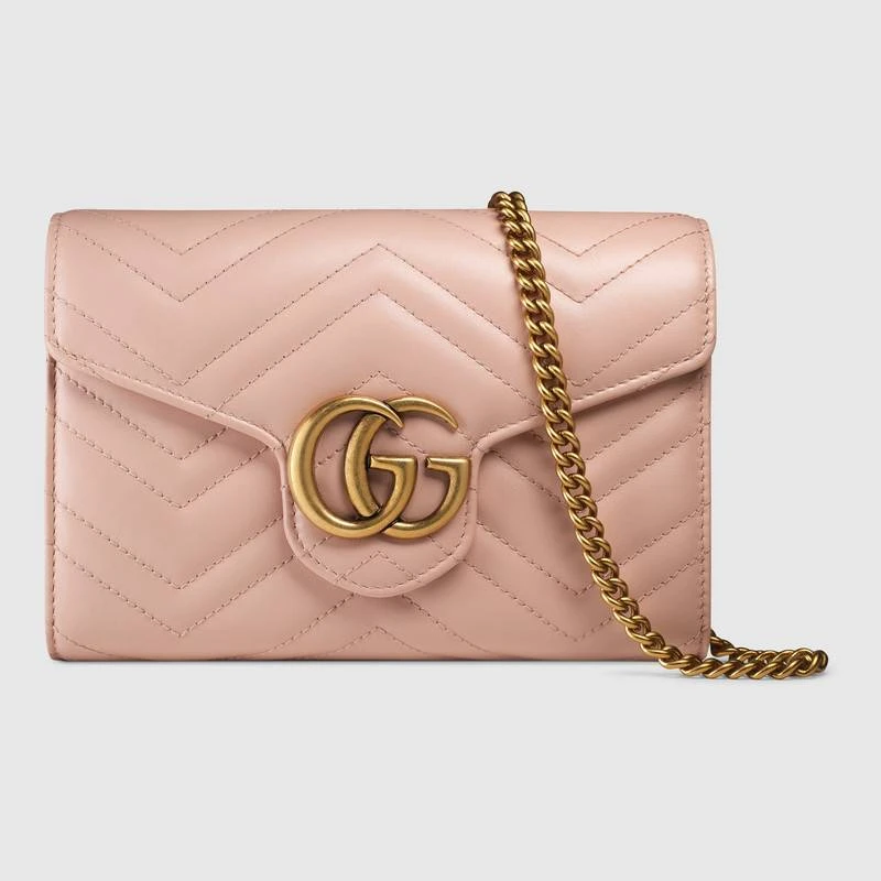 商品[国内直发] Gucci|GUCCI 古驰 女士粉色皮革链条包 474575-DRW1T-5909,价格¥9767,第1张图片