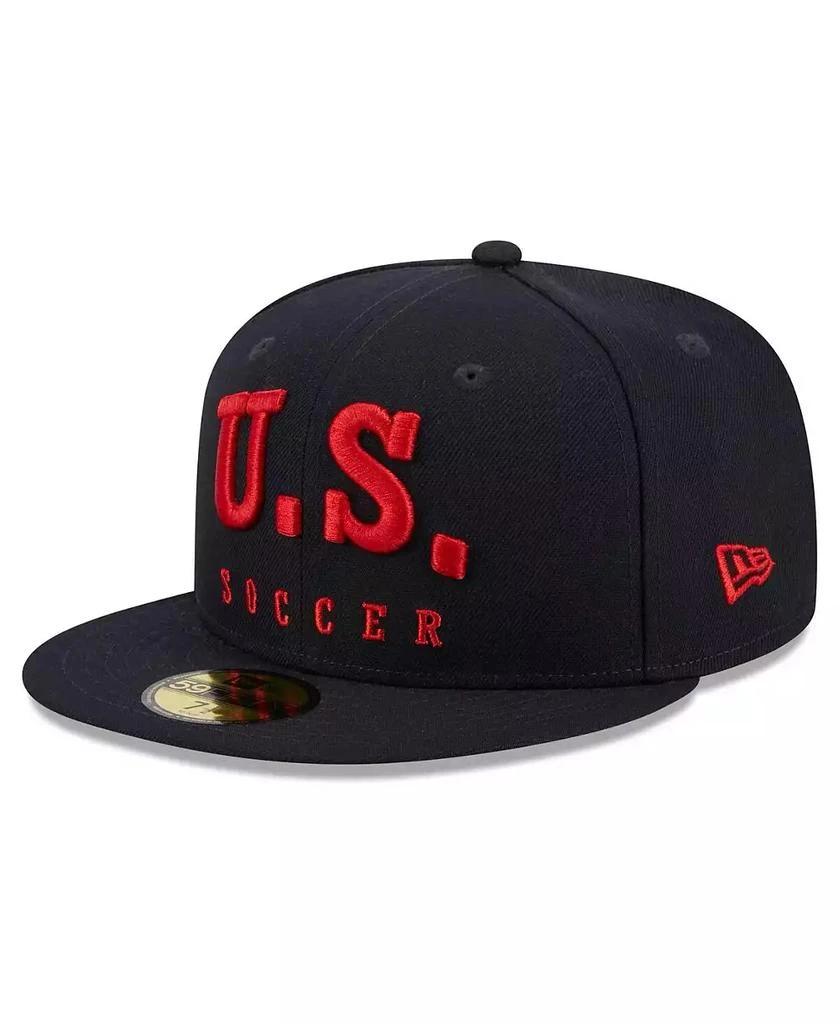 商品New Era|Men's Navy USMNT Text 59FIFTY Fitted Hat,价格¥344,第2张图片详细描述