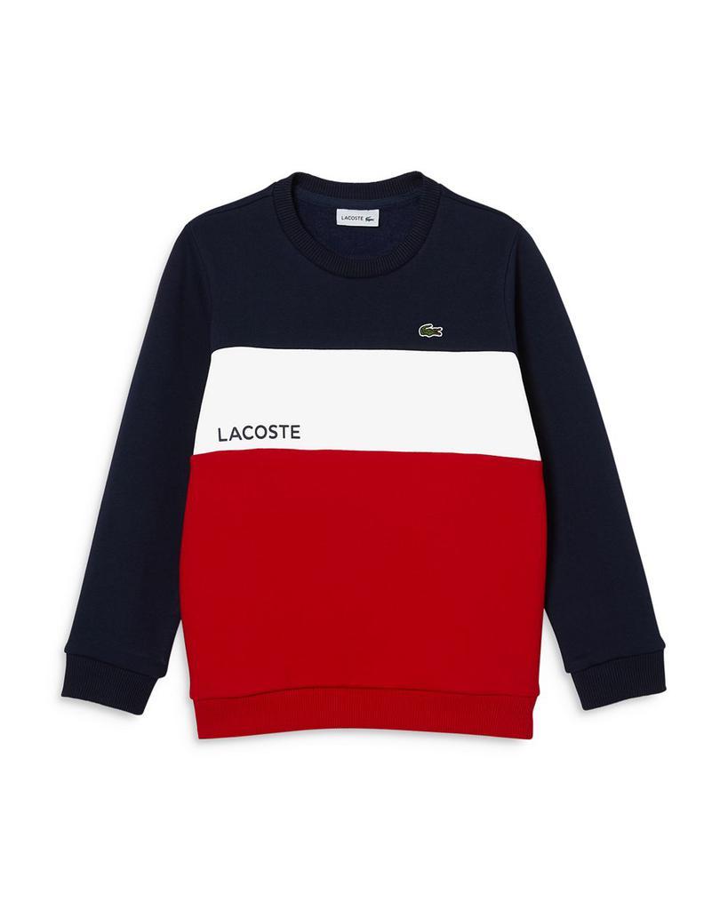 商品Lacoste|Boys' Color Block Crewneck Sweatshirt - Little Kid, Big Kid,价格¥602,第1张图片