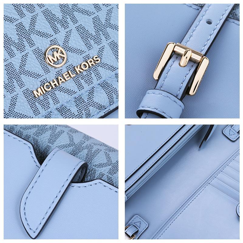 商品[国内直发] Michael Kors|MK 女包 迈克·科尔斯（MICHAEL KORS） 蓝色皮质单肩挎包 32H1GT9C5V PALE BLUE,价格¥876,第8张图片详细描述