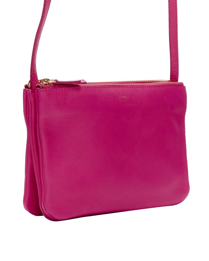 商品[二手商品] Celine|CELINE Trio pink soft leather detachable shoulder strap medium pouch crossbody bag,价格¥6310,第3张图片详细描述