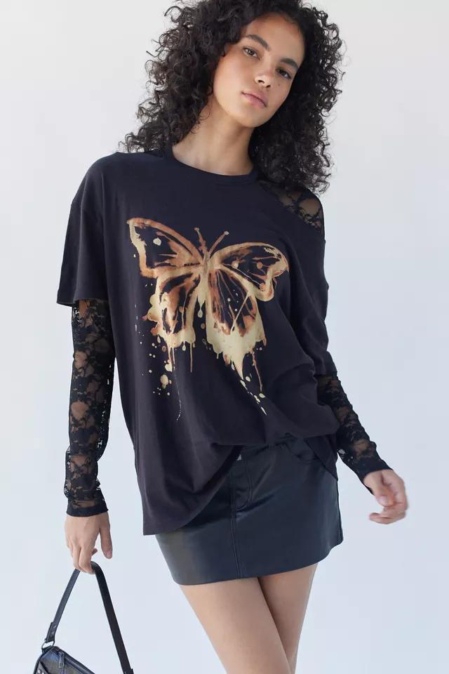 商品Urban Outfitters|UO Slashed Butterfly Tee,价格¥150,第5张图片详细描述