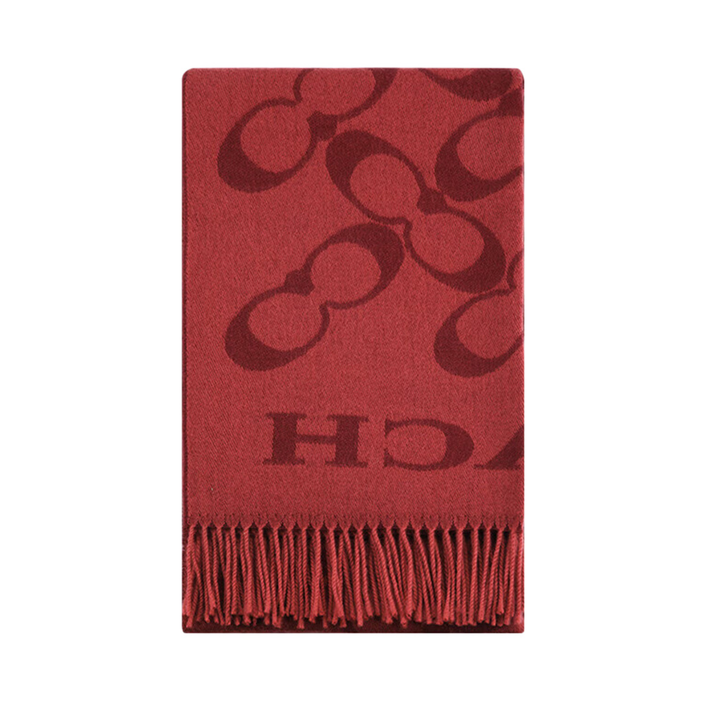 商品Coach|COACH 红色女士围巾 CB684F8QONE,价格¥592,第1张图片