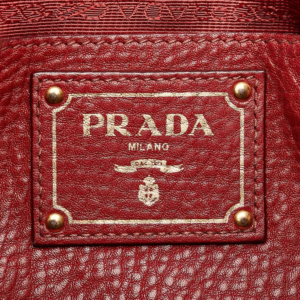 Prada Red Vitello Daino Tote Bag 商品