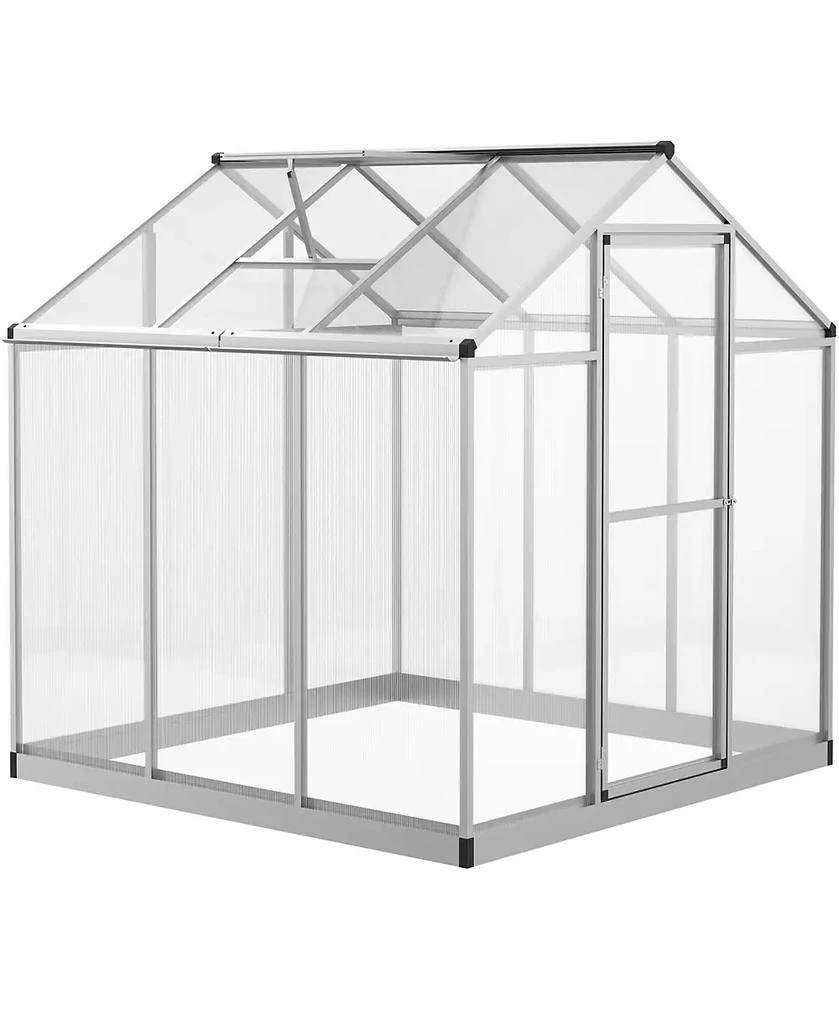 商品Outsunny|6' L x 6' W Outdoor Walk-In Cold Frame Garden Greenhouse Planter,价格¥2323,第1张图片